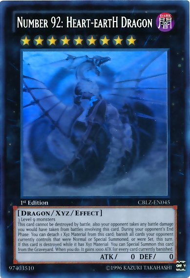 Number 92: Heart-eartH Dragon [CBLZ-EN045] Ghost Rare | Chromatic Games