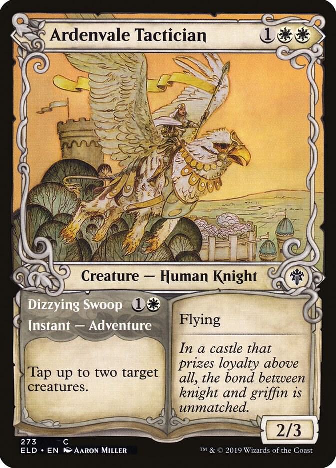Ardenvale Tactician // Dizzying Swoop 273/269 (Throne of Eldraine)  - Showcase | Chromatic Games