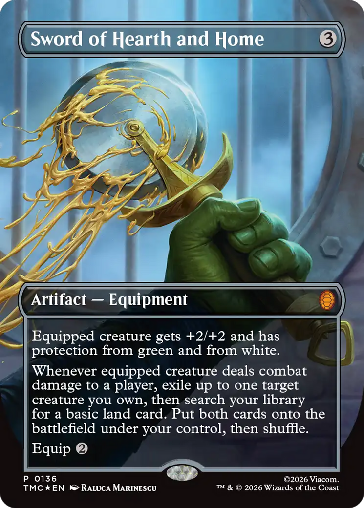 Sword of Hearth and Home (Borderless) [Teenage Mutant Ninja Turtles Promos] | Chromatic Games