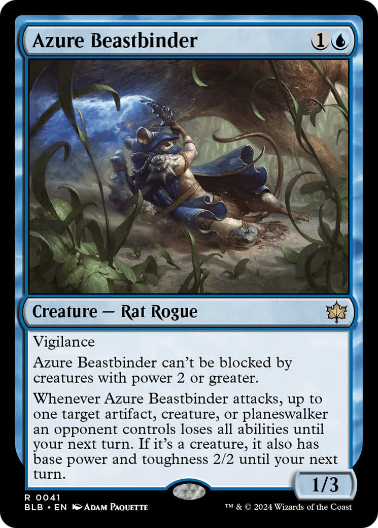 Azure Beastbinder [Bloomburrow] | Chromatic Games