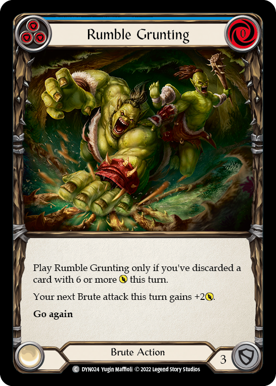 Rumble Grunting (Blue) [DYN024] (Dynasty) | Chromatic Games