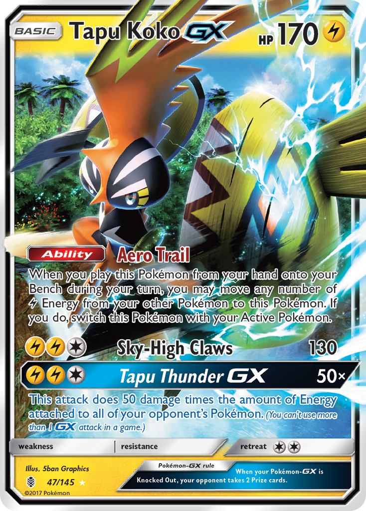 Tapu Koko GX (47/145) [Sun & Moon: Guardians Rising] | Chromatic Games