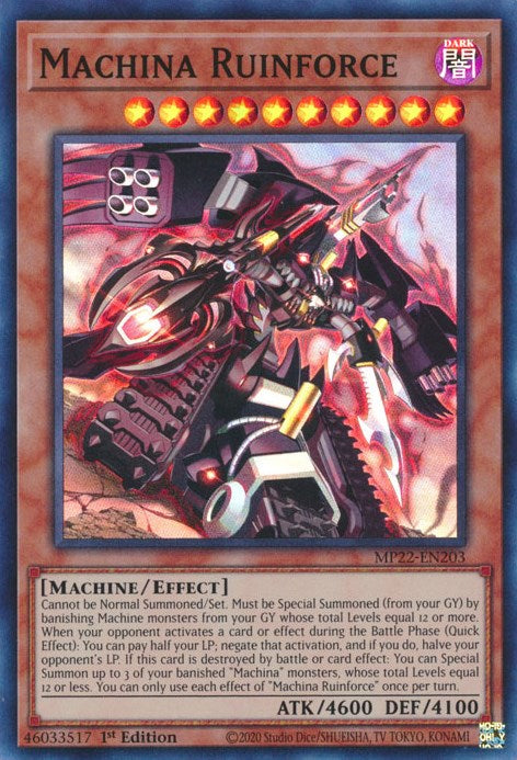 Machina Ruinforce [MP22-EN203] Super Rare | Chromatic Games