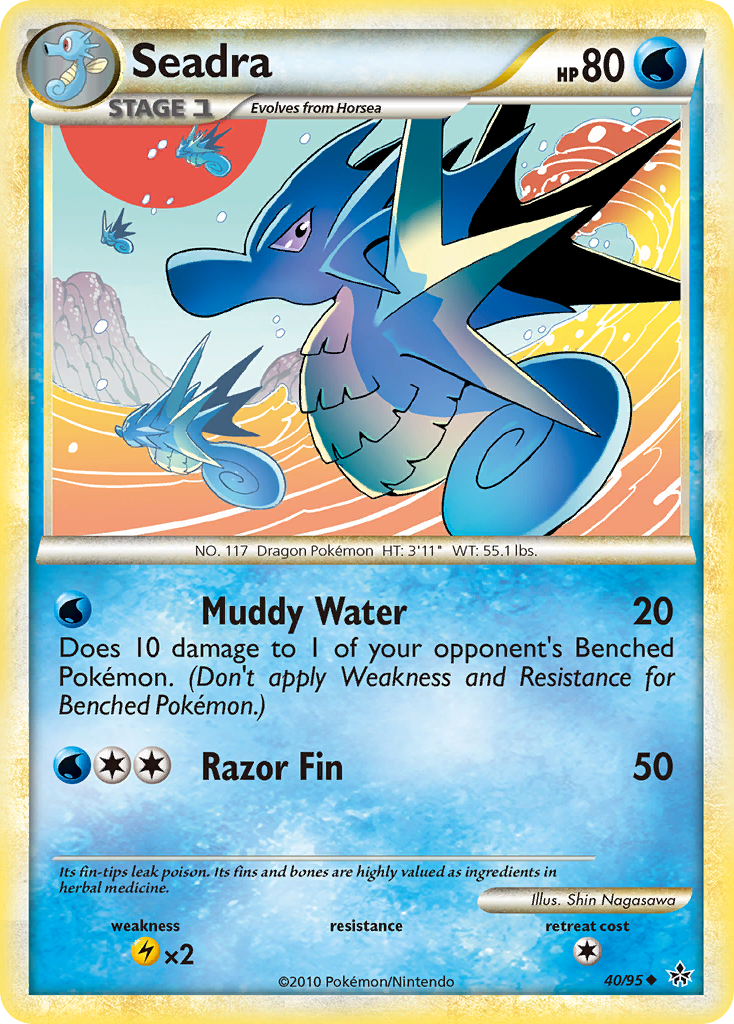 Seadra (40/95) [HeartGold & SoulSilver: Unleashed] | Chromatic Games