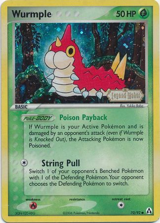 Wurmple (70/92) (Stamped) [EX: Legend Maker] | Chromatic Games