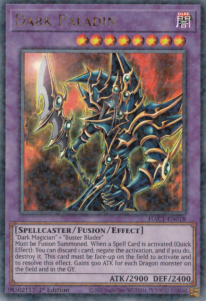 Dark Paladin (Duel Terminal) [HAC1-EN018] Parallel Rare | Chromatic Games