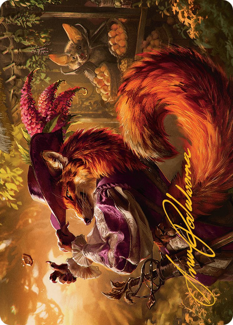 Mr. Foxglove Art Card (Gold-Stamped Signature) [Bloomburrow Art Series] | Chromatic Games