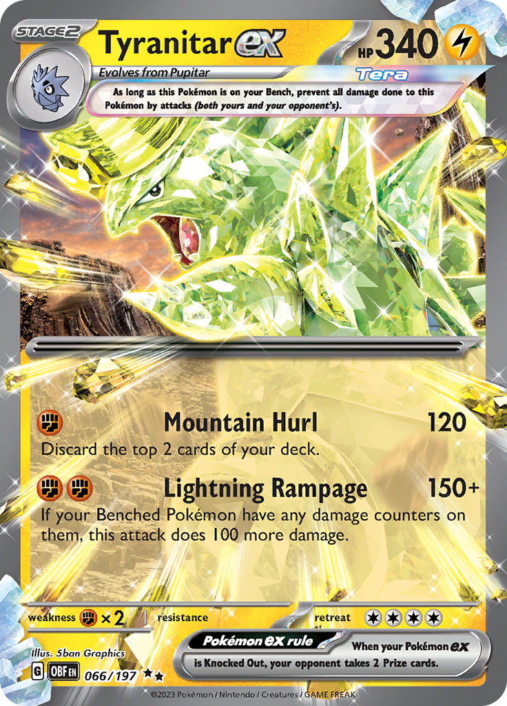 Tyranitar ex (066/197) [Scarlet & Violet: Obsidian Flames] | Chromatic Games