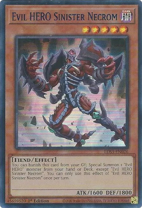 Evil HERO Sinister Necrom (Blue) [LDS3-EN026] Ultra Rare | Chromatic Games