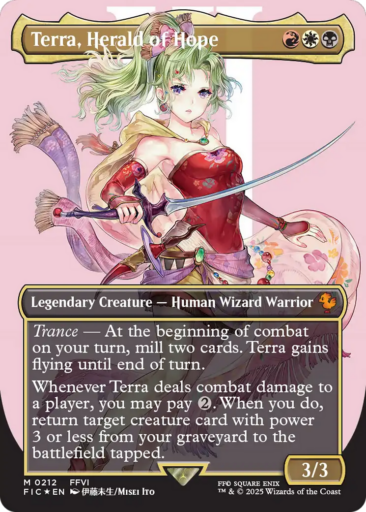 Terra, Herald of Hope (Borderless) (Surge Foil) [FINAL FANTASY Commander] | Chromatic Games