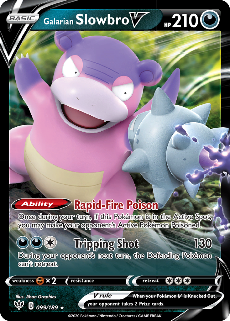 Galarian Slowbro V (099/189) [Sword & Shield: Darkness Ablaze] | Chromatic Games