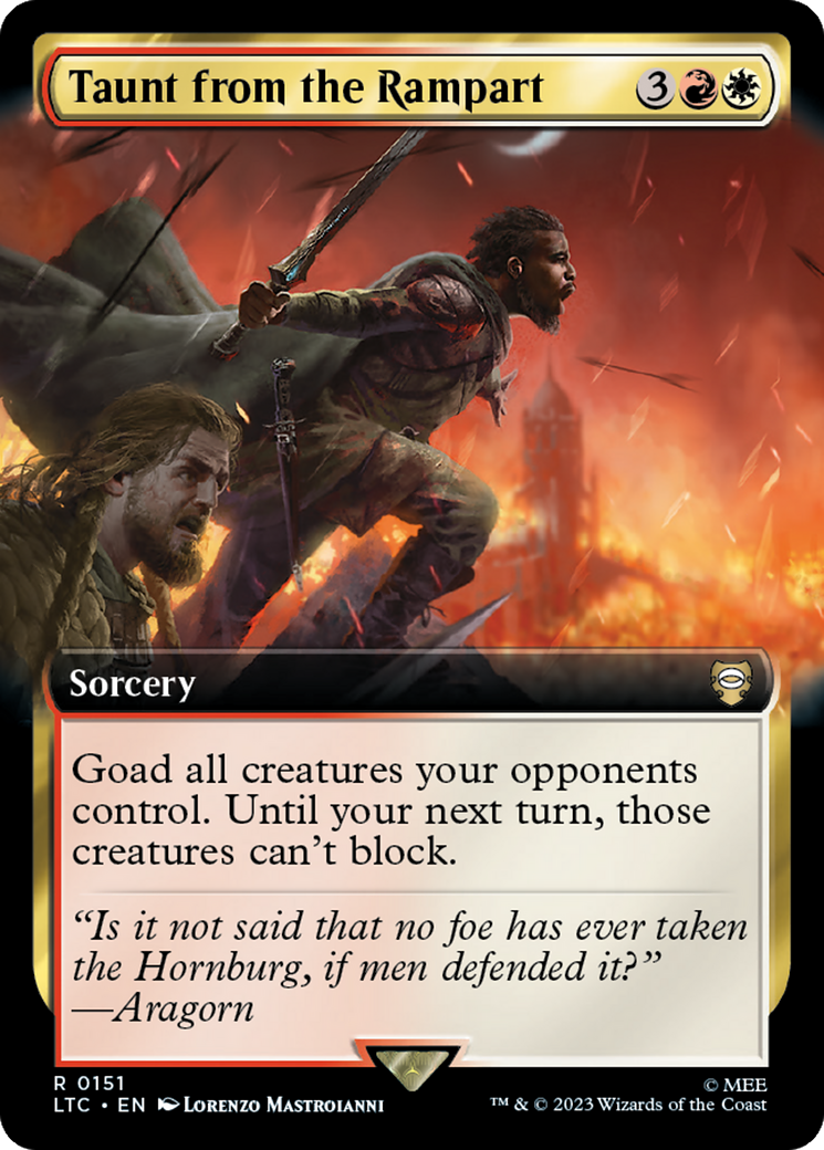Taunt from the Rampart (Extended Art) [The Lord of the Rings: Tales of Middle-Earth Commander] | Chromatic Games