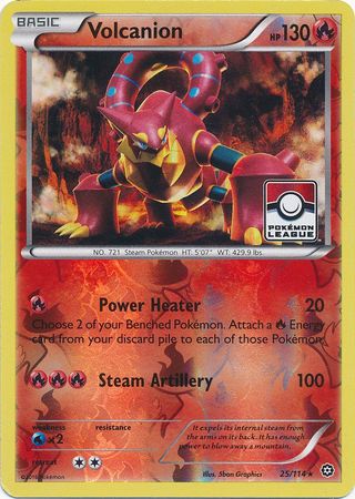 Volcanion (25/114) (League Promo) [XY: Steam Siege] | Chromatic Games