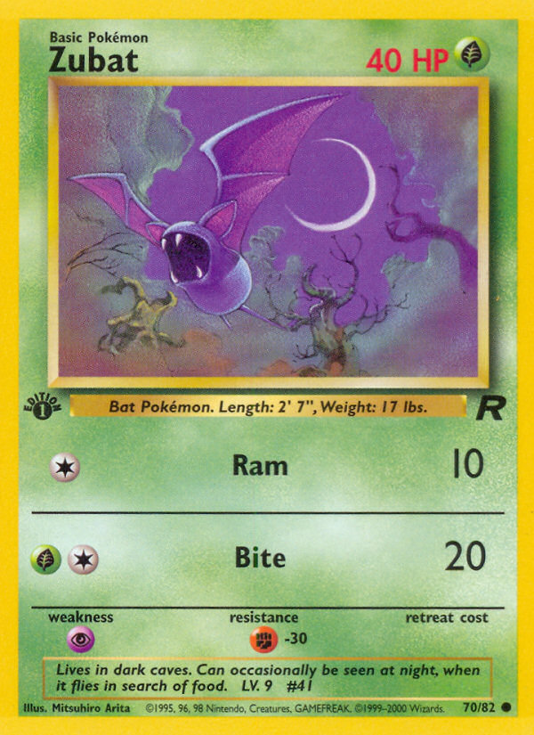 Zubat (70/82) [Team Rocket 1st Edition] | Chromatic Games