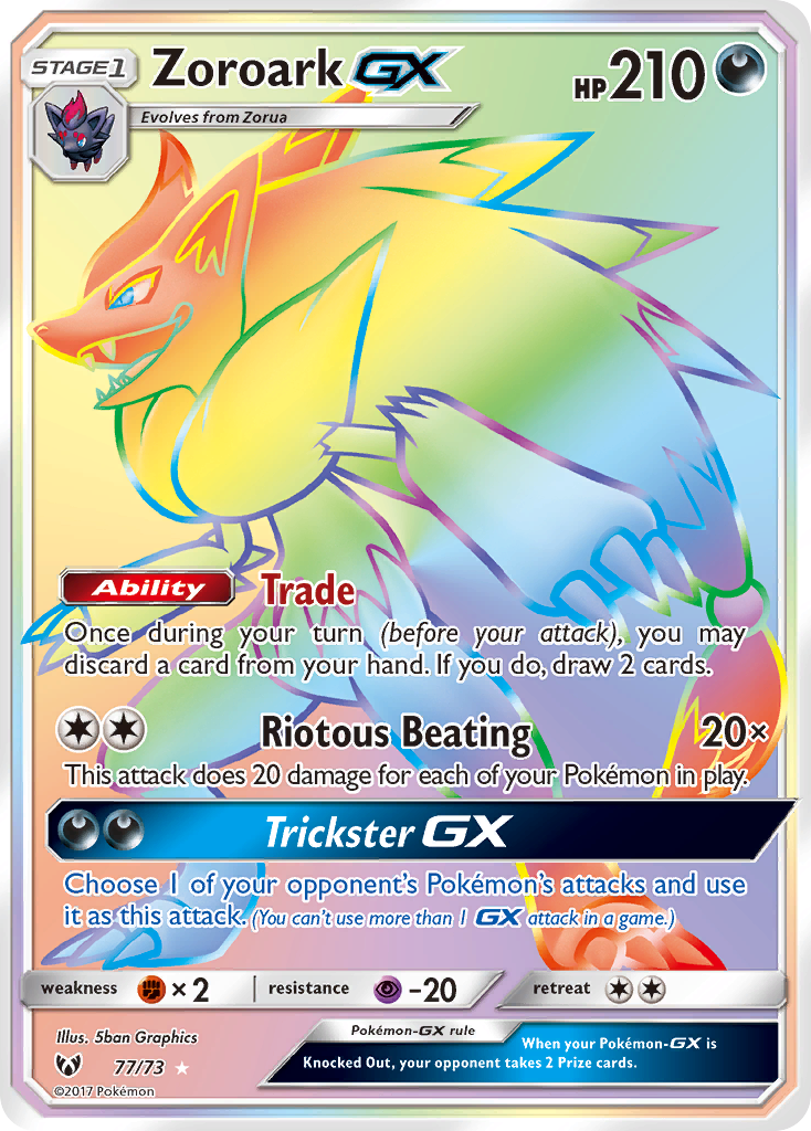 Zoroark GX (77/73) [Sun & Moon: Shining Legends] | Chromatic Games