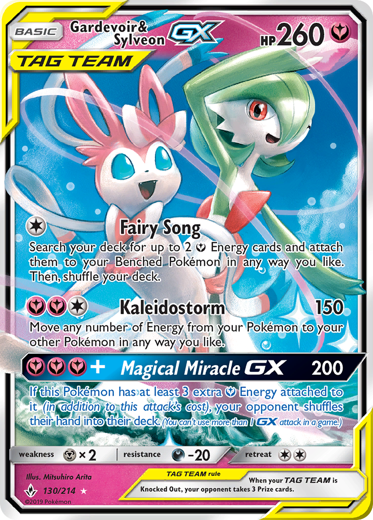 Gardevoir & Sylveon GX (130/214) [Sun & Moon: Unbroken Bonds] | Chromatic Games