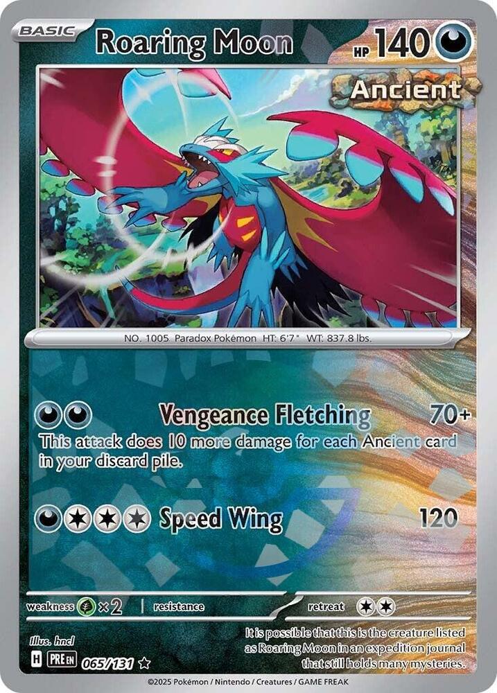 Roaring Moon (065/131) (Poke Ball Pattern) [Scarlet & Violet: Prismatic Evolutions] | Chromatic Games