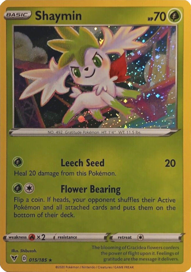 Shaymin (015/185) (Cosmos Holo) [Sword & Shield: Vivid Voltage] | Chromatic Games