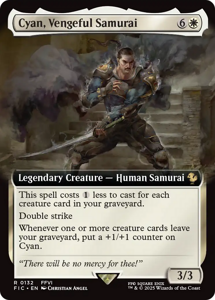 Cyan, Vengeful Samurai (Extended Art) [FINAL FANTASY Commander] | Chromatic Games