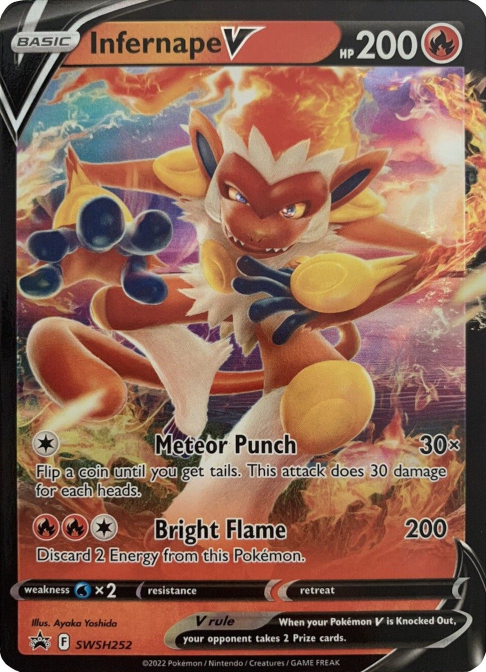 Infernape V (SWSH252) (Jumbo Card) [Sword & Shield: Black Star Promos] | Chromatic Games