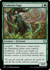 Evolution Sage [Phyrexia: All Will Be One Commander] | Chromatic Games