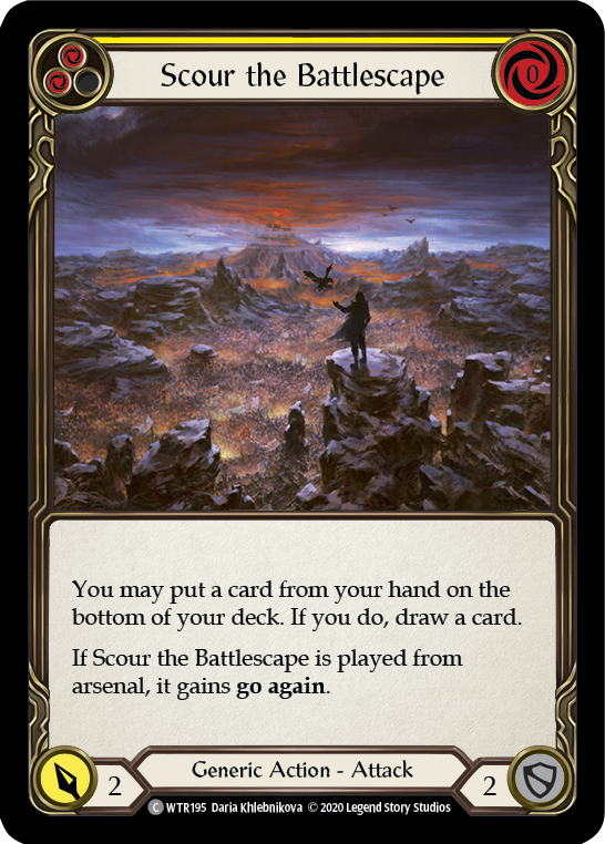 Scour the Battlescape (Yellow) [U-WTR195] (Welcome to Rathe Unlimited)  Unlimited Normal | Chromatic Games