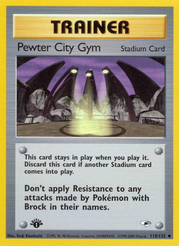 Pewter City Gym (115/132) [Gym Heroes 1st Edition] | Chromatic Games