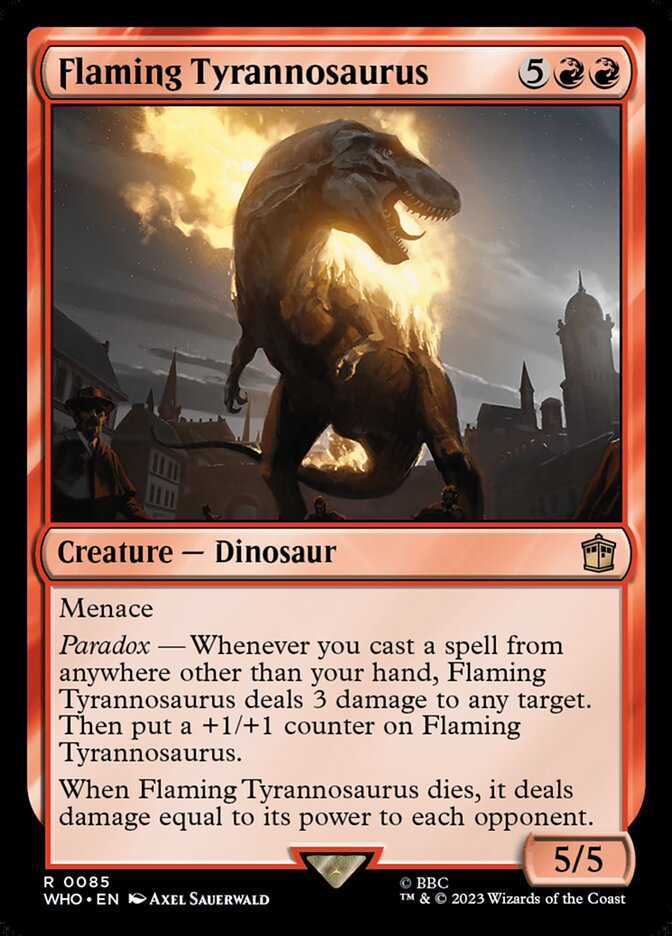 Flaming Tyrannosaurus 85/331 (Universes Beyond: Doctor Who)  | Chromatic Games