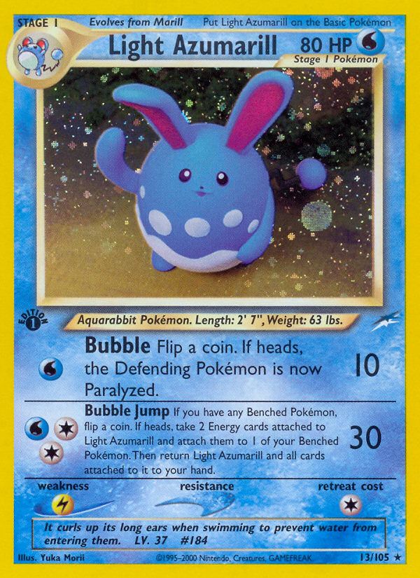 Light Azumarill (13/105) [Neo Destiny 1st Edition] | Chromatic Games