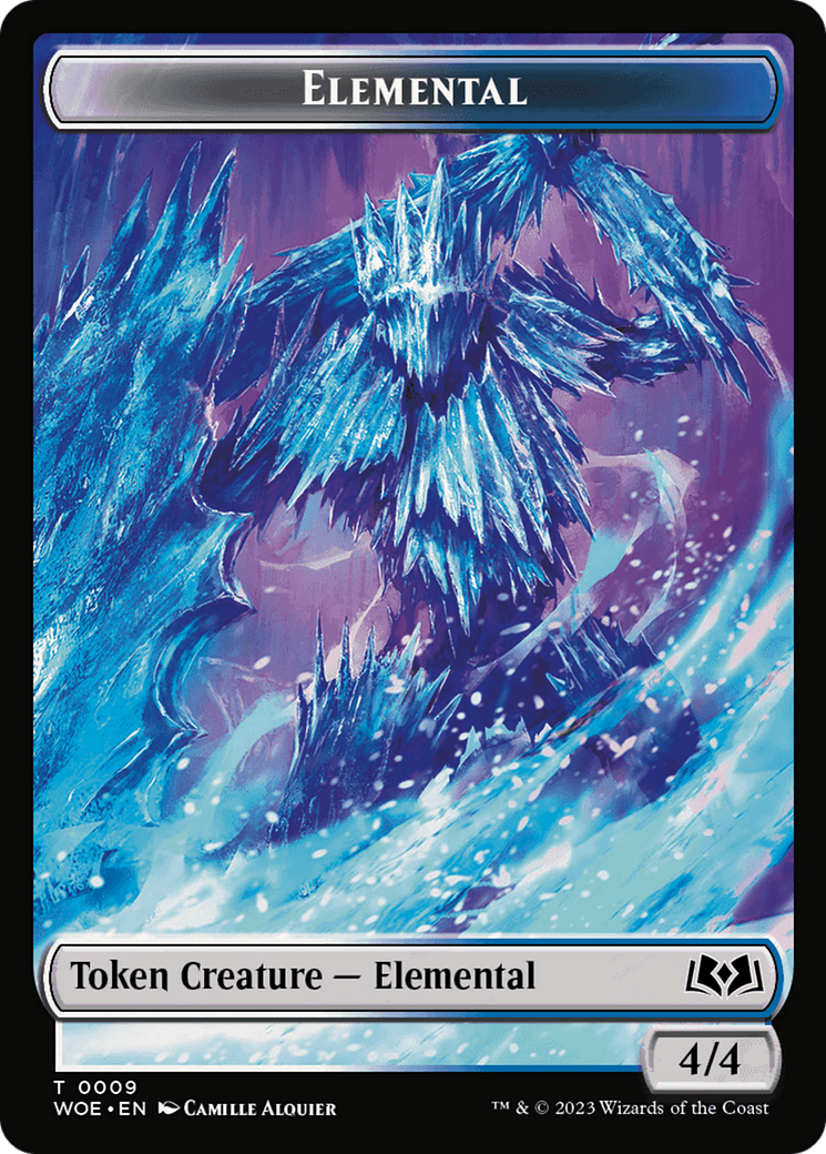 Elemental // Food (0010) Double-Sided Token [Wilds of Eldraine Tokens] | Chromatic Games