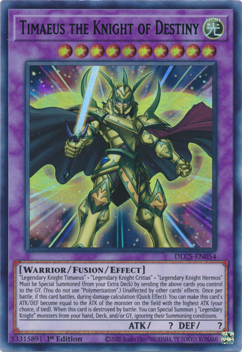 Timaeus the Knight of Destiny (Purple) [DLCS-EN054] Ultra Rare | Chromatic Games
