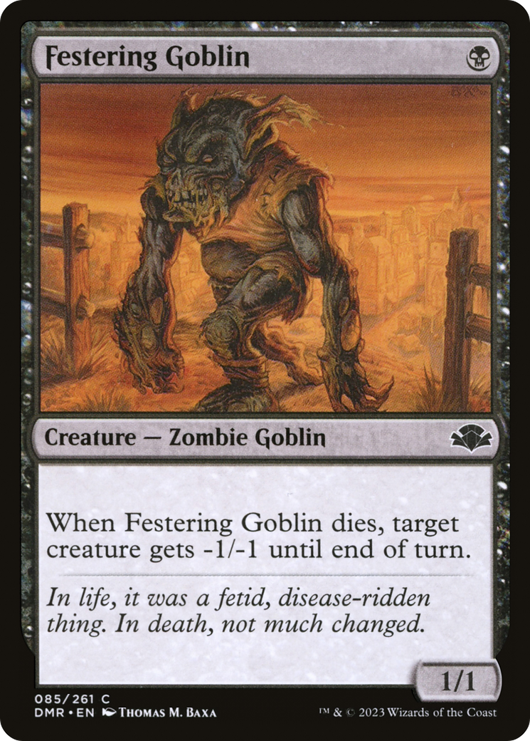 Festering Goblin [Dominaria Remastered] | Chromatic Games