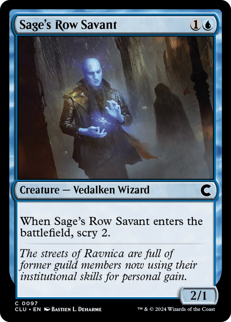 Sage's Row Savant [Ravnica: Clue Edition] | Chromatic Games