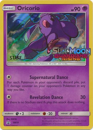 Oricorio (SM19) (Staff Prerelease Promo) [Sun & Moon: Black Star Promos] | Chromatic Games