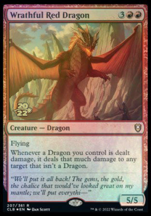 Wrathful Red Dragon [Commander Legends: Battle for Baldur's Gate Prerelease Promos] | Chromatic Games