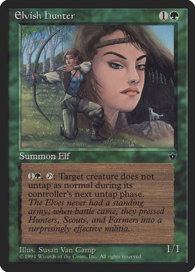 Elvish Hunter (Susan Van Camp) [Fallen Empires] | Chromatic Games