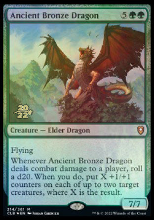 Ancient Bronze Dragon [Commander Legends: Battle for Baldur's Gate Prerelease Promos] | Chromatic Games