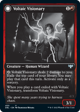 Voltaic Visionary // Volt-Charged Berserker [Innistrad: Double Feature] | Chromatic Games