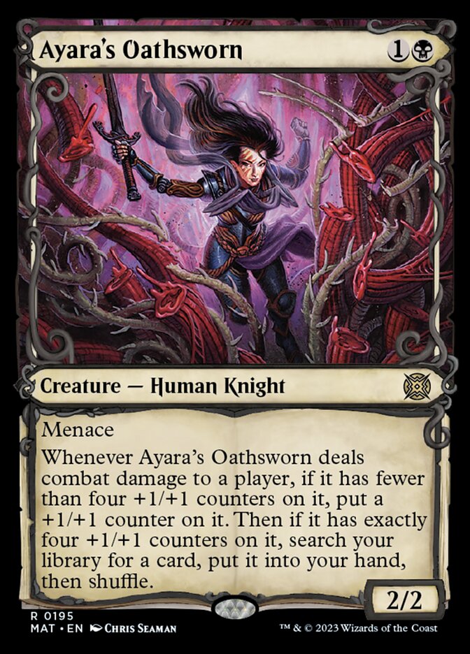 Ayara's Oathsworn (Showcase Halo Foil) [March of the Machine: The Aftermath] | Chromatic Games