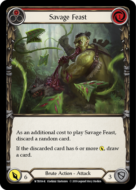 Savage Feast (Red) [WTR014-R] (Welcome to Rathe)  Alpha Print Rainbow Foil | Chromatic Games