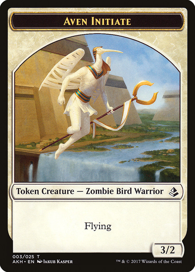 Aven Initiate Token [Amonkhet Tokens] | Chromatic Games