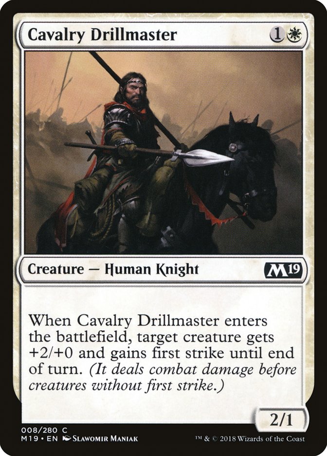 Cavalry Drillmaster [Core Set 2019] | Chromatic Games