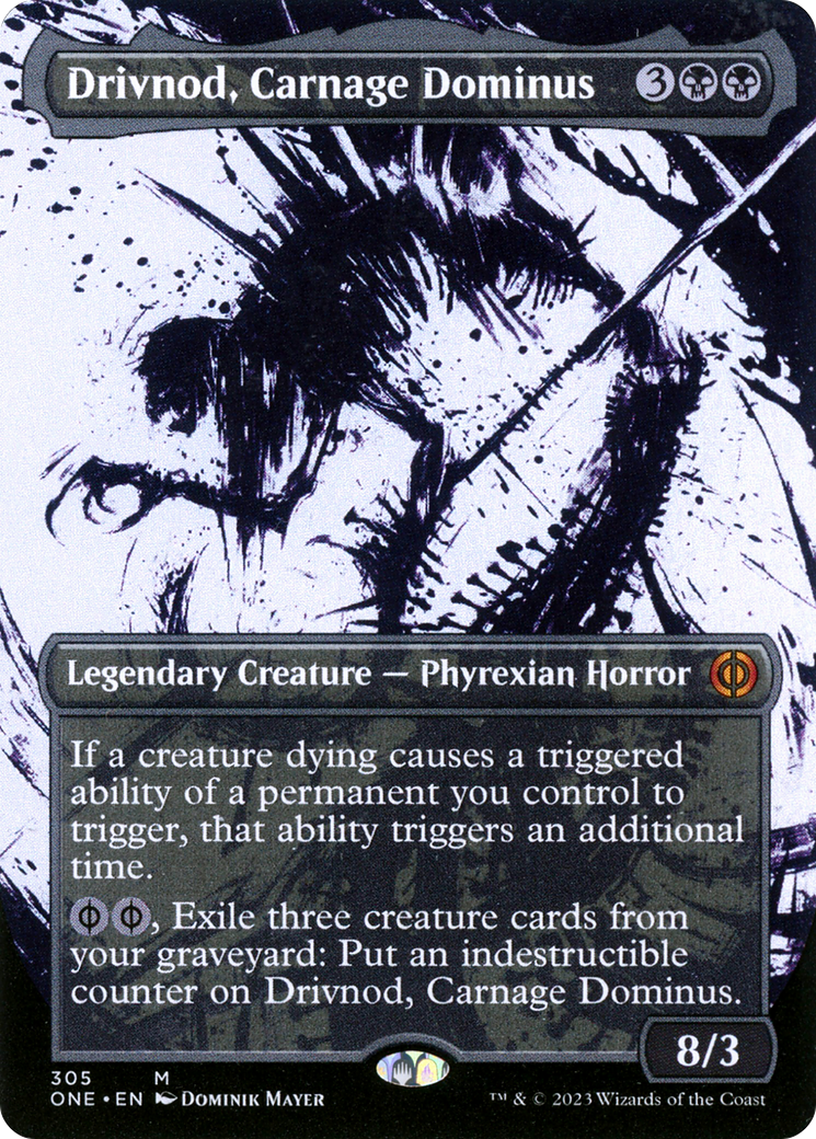 Drivnod, Carnage Dominus (Borderless Ichor) [Phyrexia: All Will Be One] | Chromatic Games