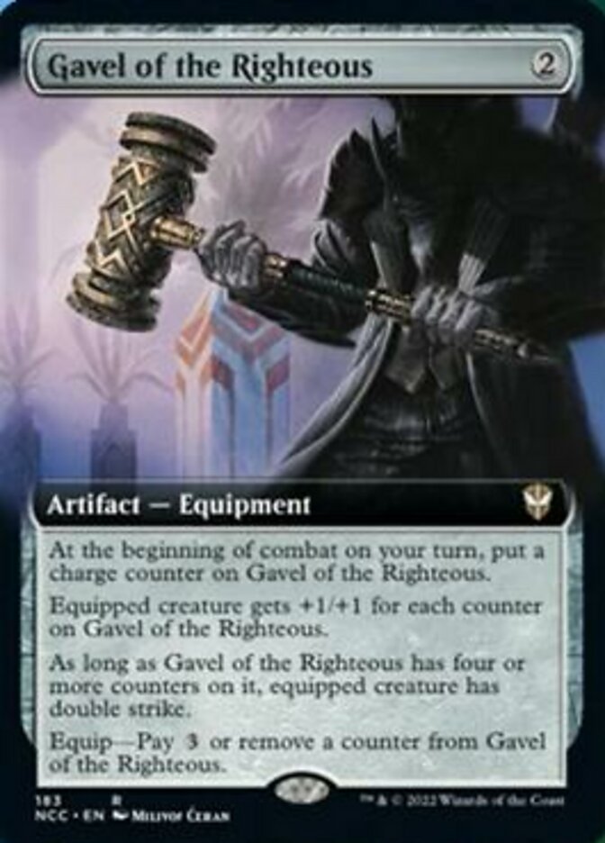 Gavel of the Righteous (Extended Art) [Streets of New Capenna Commander] | Chromatic Games