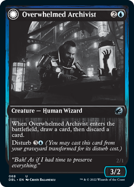 Overwhelmed Archivist // Archive Haunt [Innistrad: Double Feature] | Chromatic Games