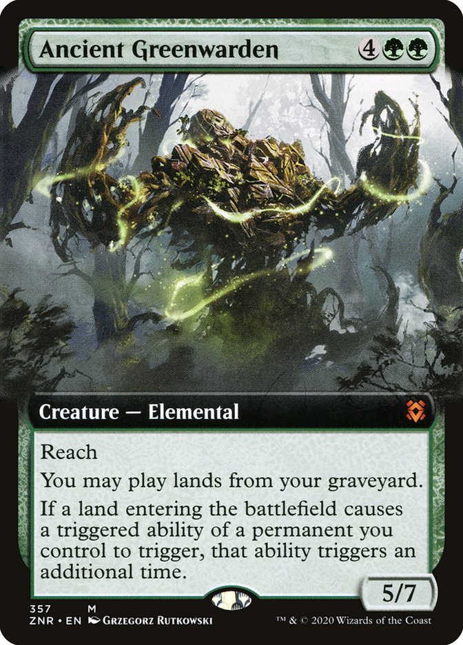 Ancient Greenwarden (Extended Art) [Zendikar Rising] | Chromatic Games