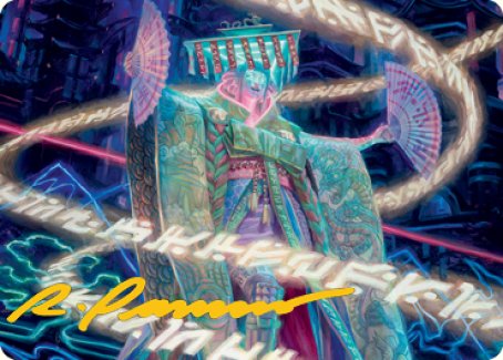 Satsuki, the Living Lore Art Card (Gold-Stamped Signature) [Kamigawa: Neon Dynasty Art Series] | Chromatic Games