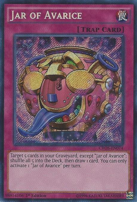 Jar of Avarice [CROS-EN074] Secret Rare | Chromatic Games