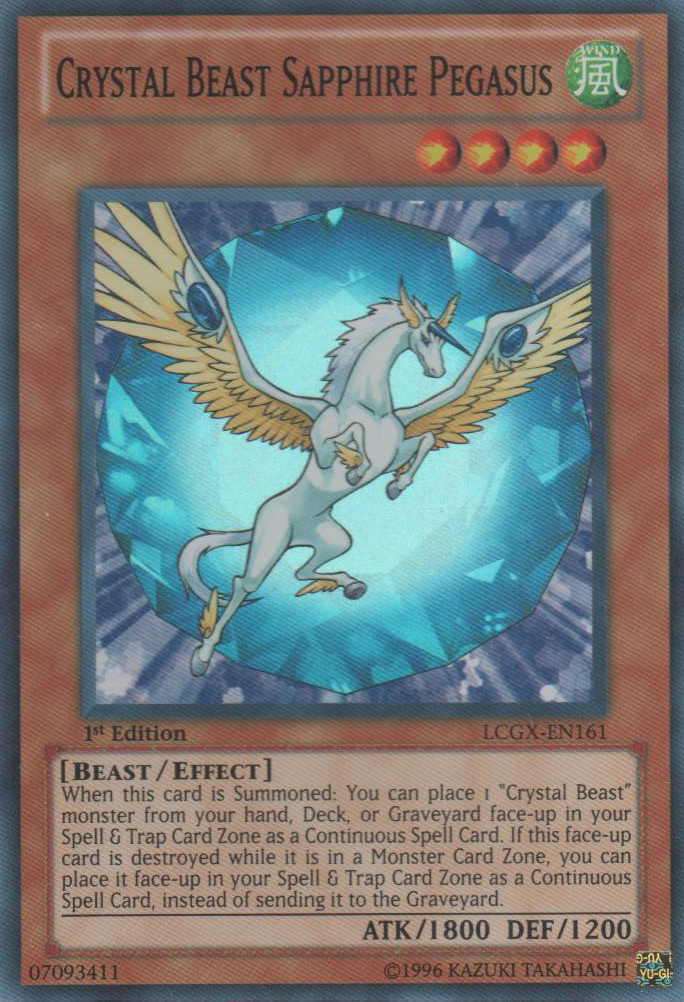 Crystal Beast Sapphire Pegasus [LCGX-EN161] Super Rare | Chromatic Games