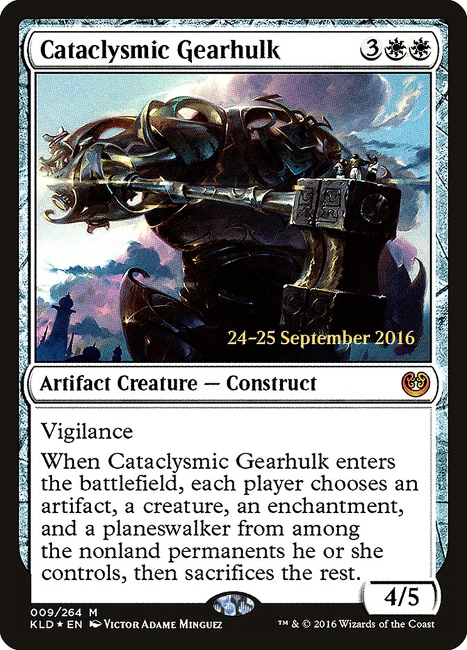 Cataclysmic Gearhulk [Kaladesh Prerelease Promos] | Chromatic Games